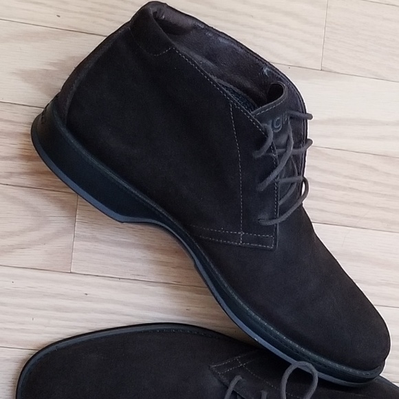 Men's Suede Leather Lace up Gore-Tex Ankle Chukka Boots - Picture 6 of 11